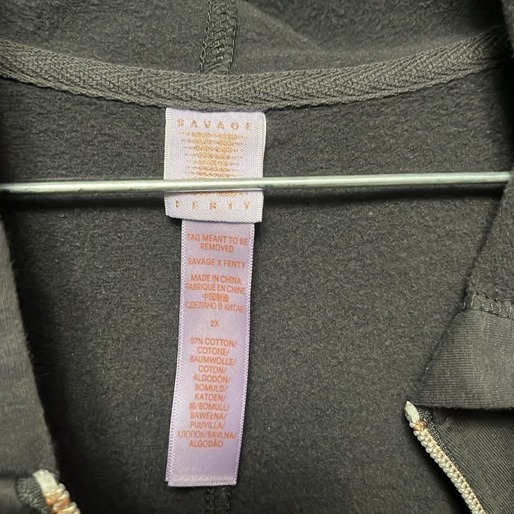 Savage X Fenty - Forever Savage Showgirl Hooded Gray Onesie - Picture 8 of 9